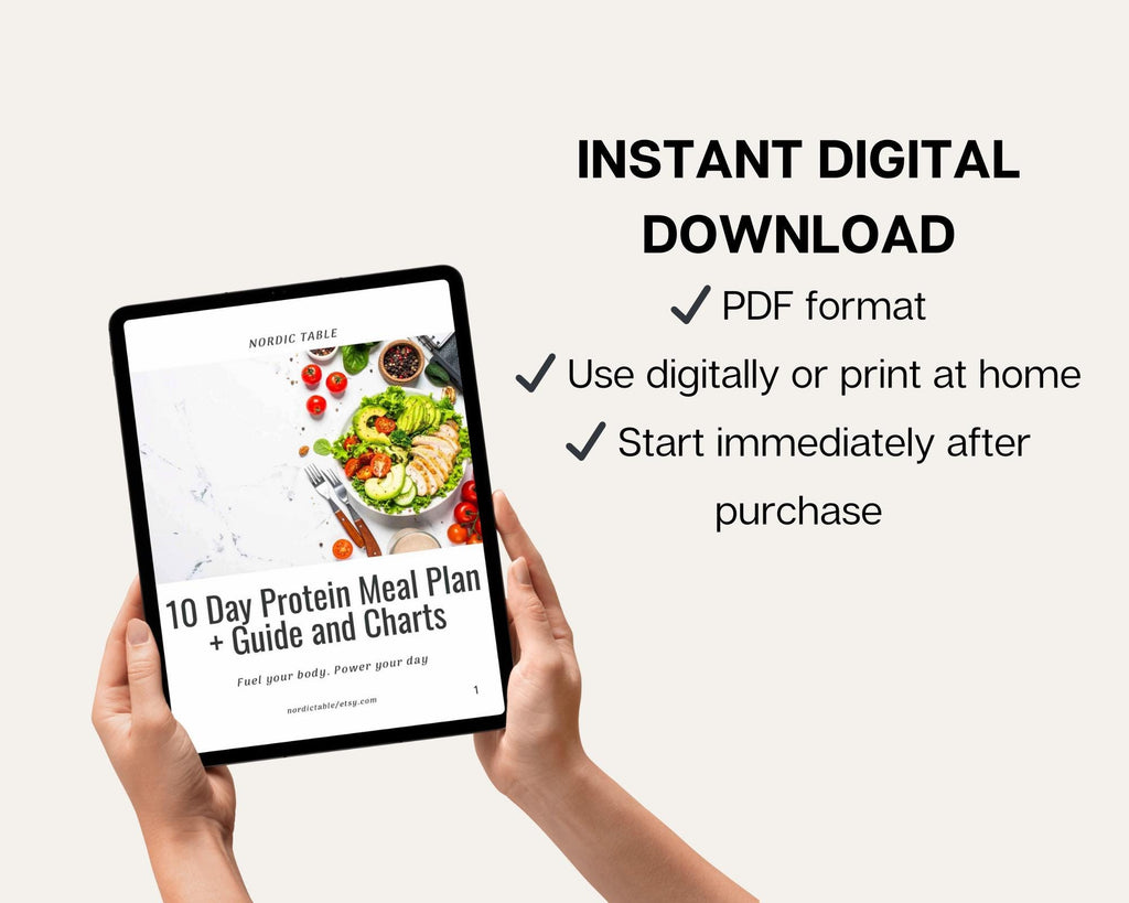 10 Day High Protein Meal Plan, 100g+ Protein Daily and Grocery List