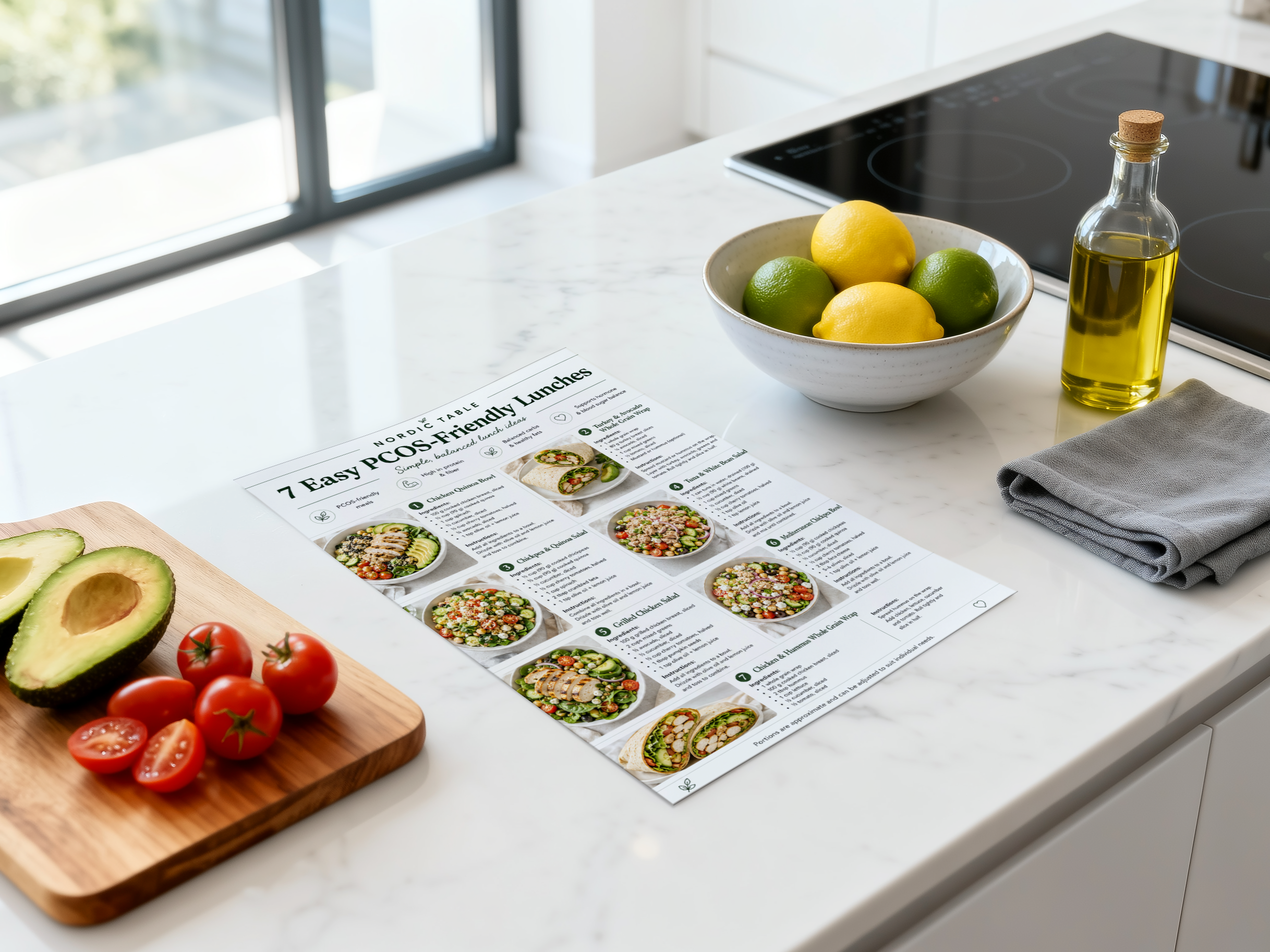 PCOS Diet Meal Plan, 7 Day Diet Plan, 21 Easy PCOS Recipes, High Protein Meals, Hormone Friendly Food Guide, Printable