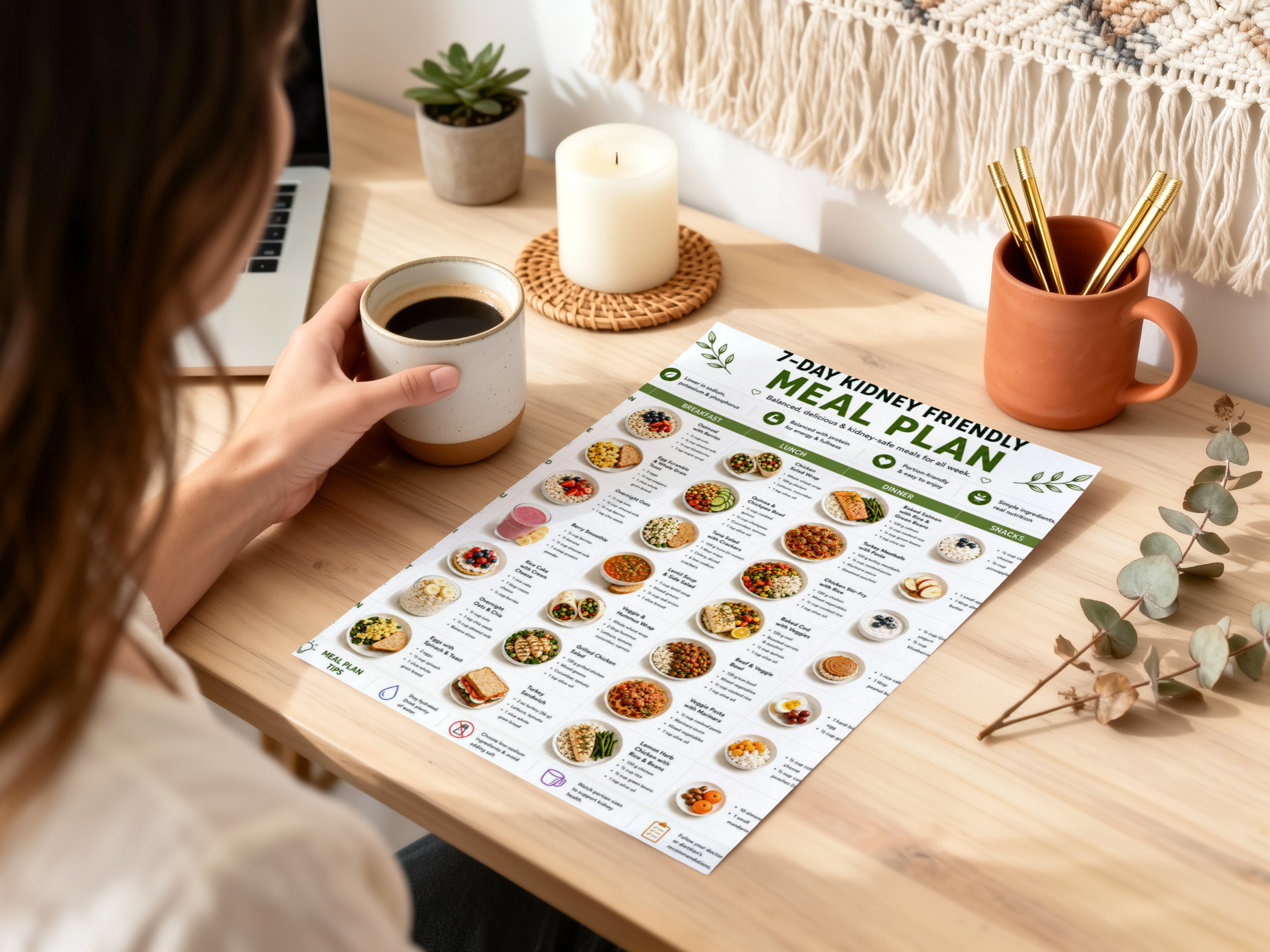 7-Day Kidney Friendly Meal Plan, Recipes, Grocery List (PDF Download)