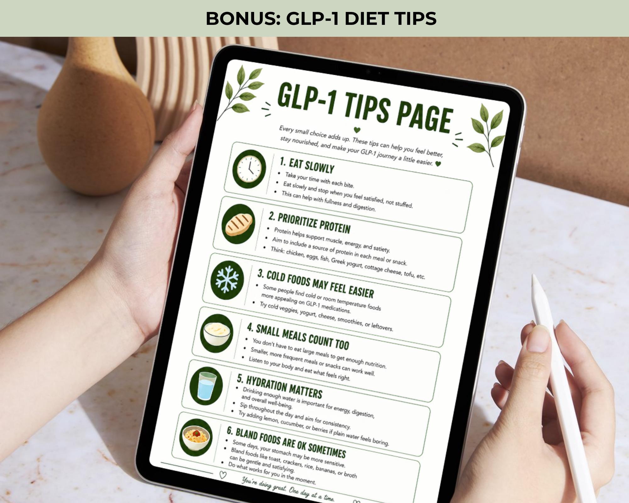 GLP-1 Grocery List, GLP-1 Diet Food List Printable