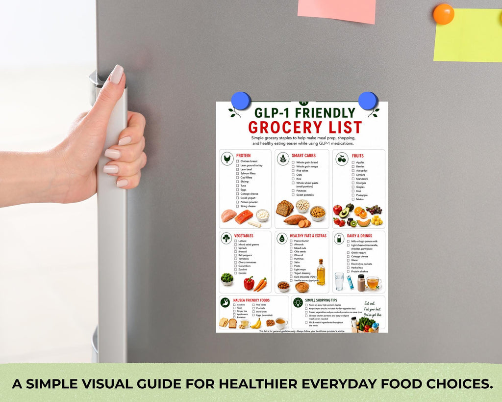 GLP-1 Grocery List, GLP-1 Diet Food List Printable