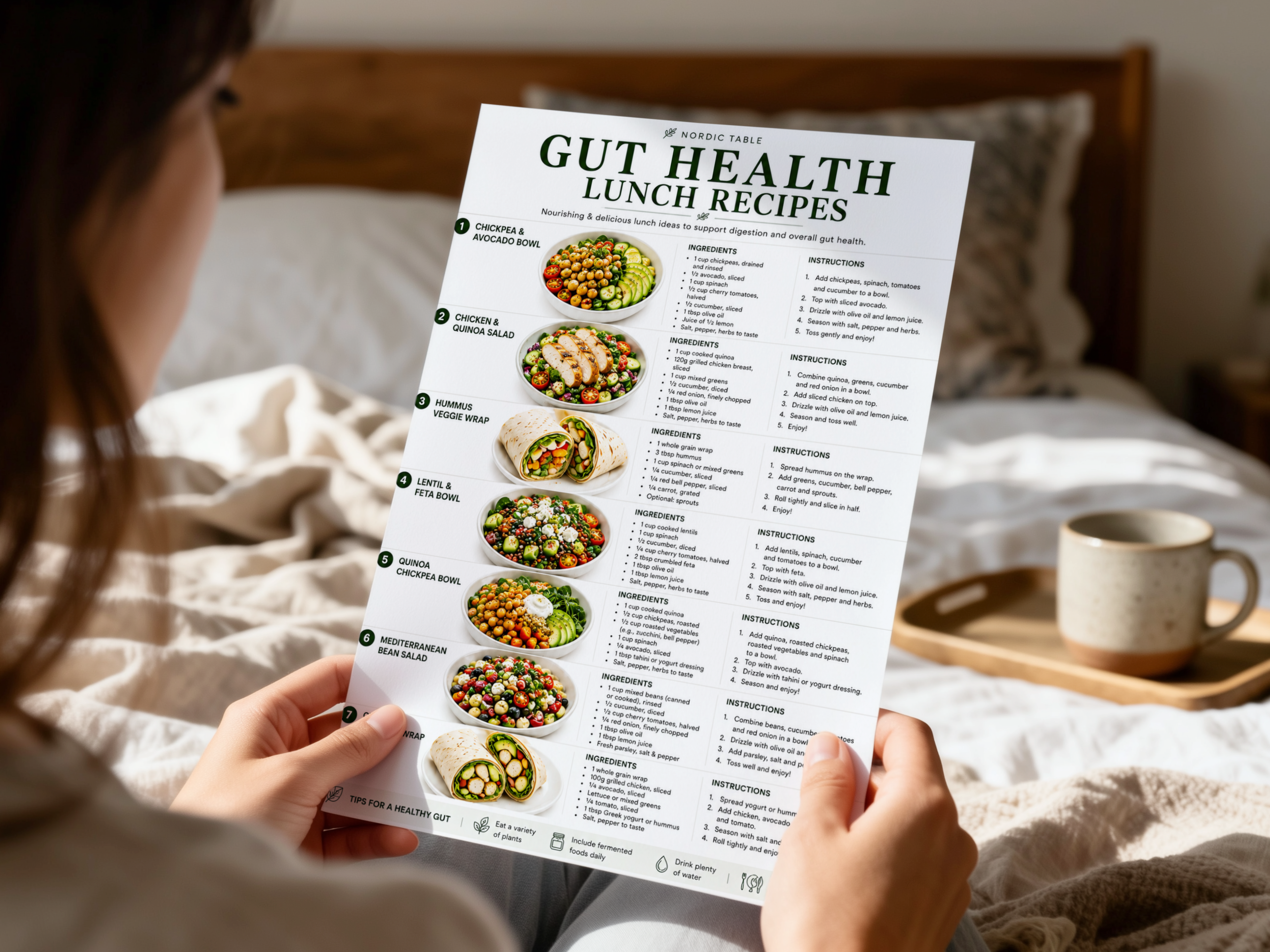 Gut Health Diet Plan, 7 Day Gut Health Meal Plan, 21 Easy Recipes, Gut Healthy Foods, Breakfast Lunch Dinner Recipes