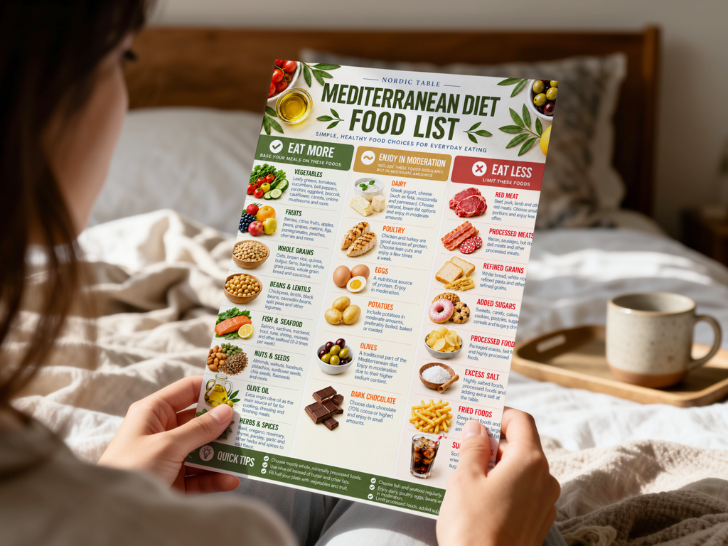 Mediterranean Diet for Beginners, 11-Page Food Guide
