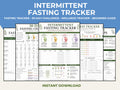 Intermittent Fasting Tracker Printable PDF, 30 Day Fasting Challenge & Wellness Journal