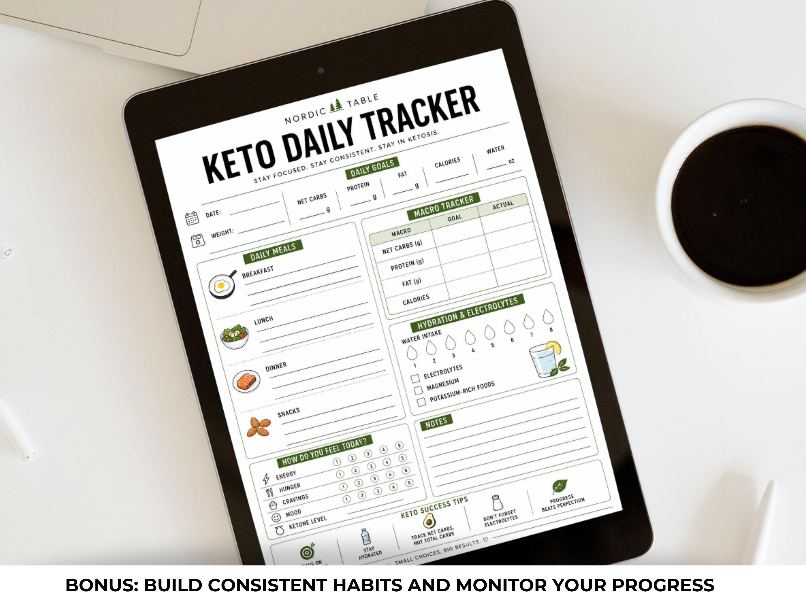 Keto Meal Ideas, Low Carb Meal Inspiration PDF + Keto Tracker