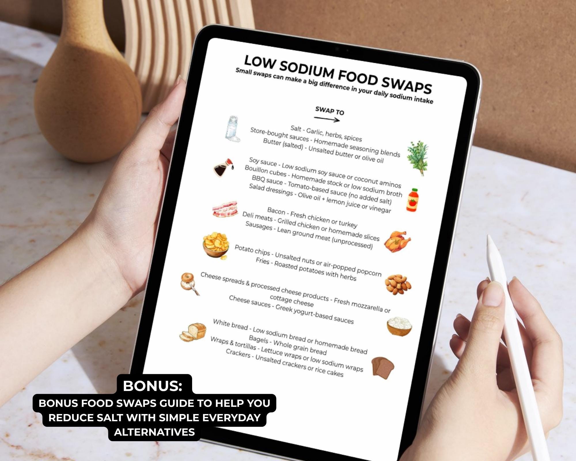 Low Sodium Food List, Printable Food Chart, What to Eat & Avoid, Heart Healthy Diet