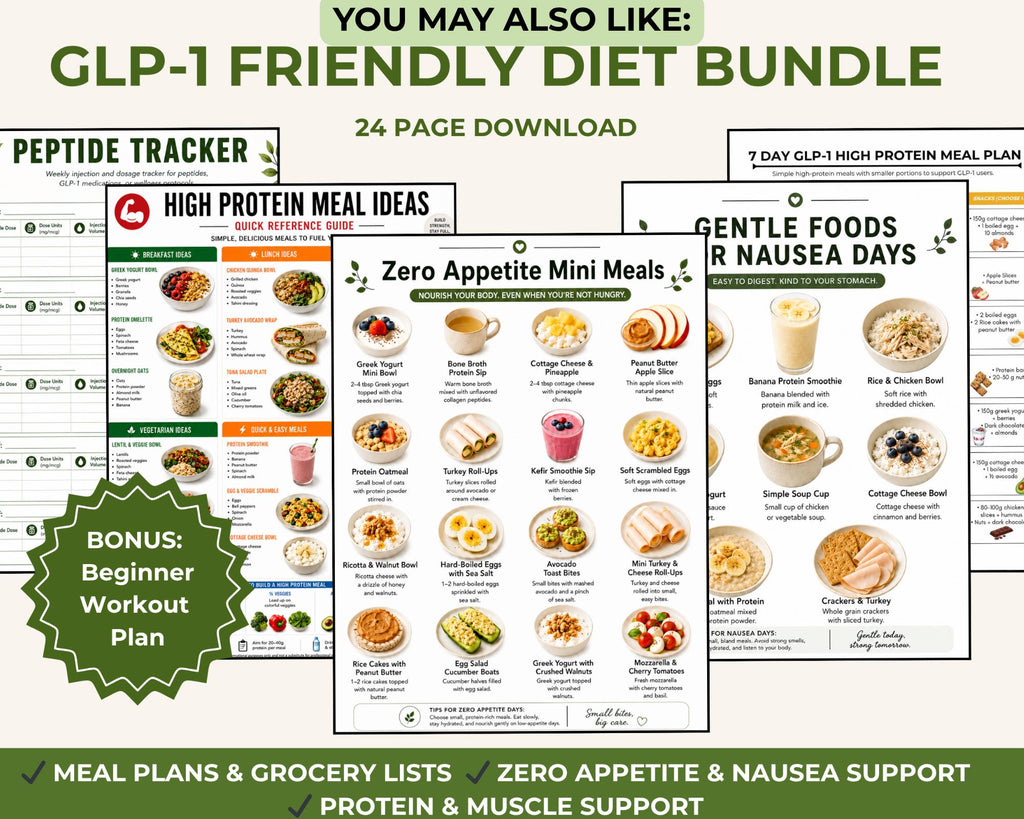 GLP-1 Snack List Printable, High Protein Snack Ideas PDF