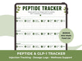 Peptide Tracker Printable, GLP-1 Injection Log and Wellness Tracker