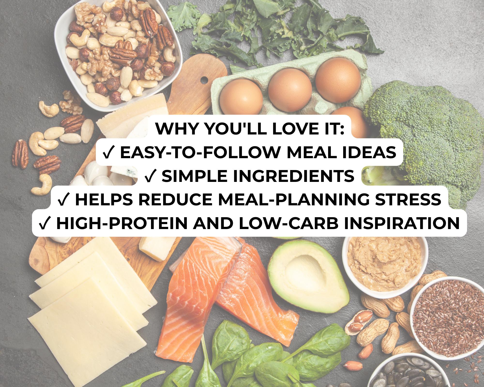 Keto Meal Ideas, Low Carb Meal Inspiration PDF + Keto Tracker