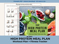 High Protein Meal Plan + Gym Workout Bundle PDF