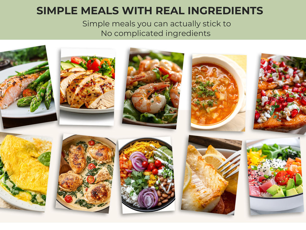 Anti Inflammatory Meal Plan, Anti Inflammatory Meals, 7 Day Printable Diet Plan, Recipes, Grocery & Snack List PDF