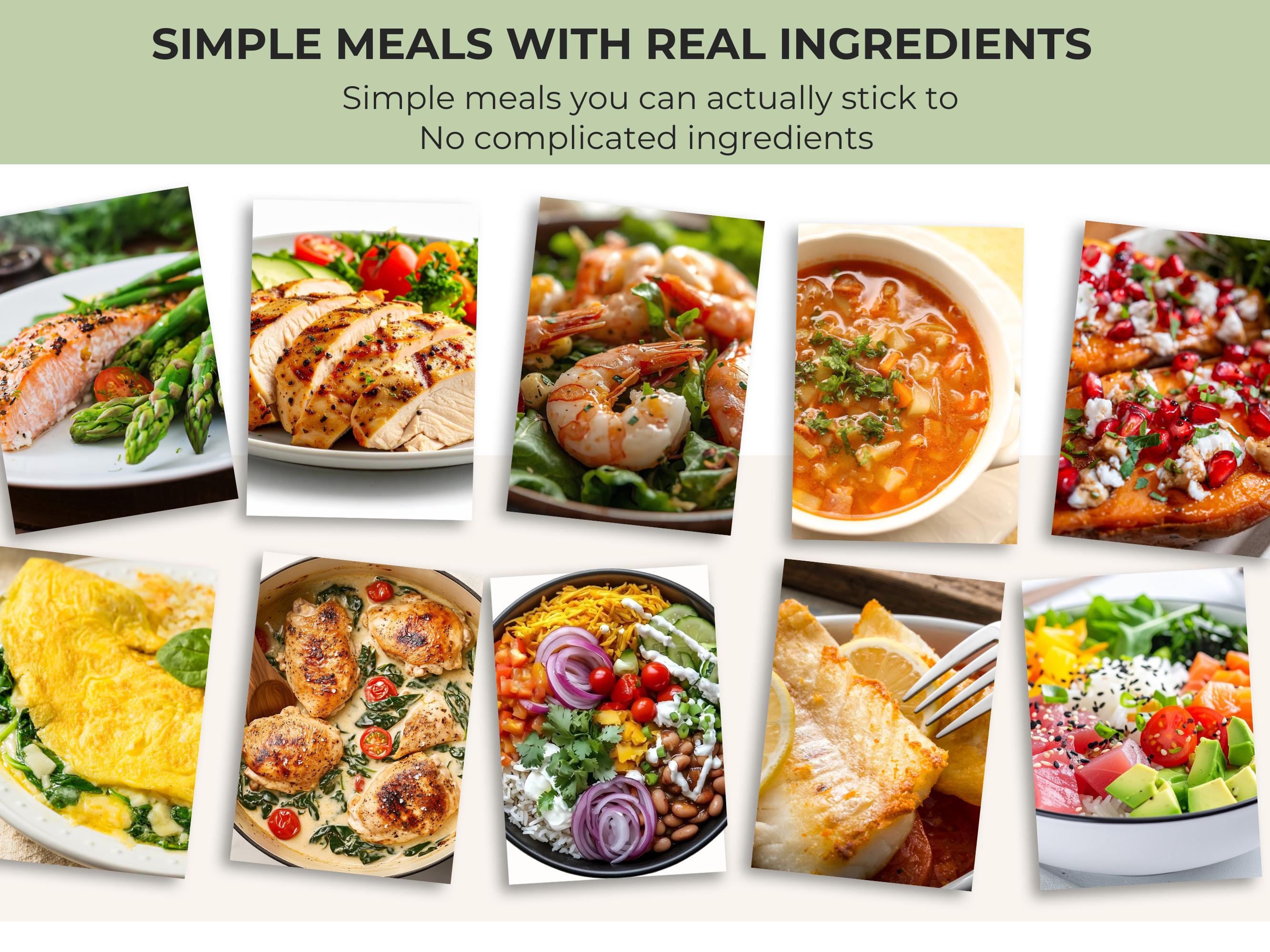 Anti Inflammatory Meal Plan, Anti Inflammatory Meals, 7 Day Printable Diet Plan, Recipes, Grocery & Snack List PDF