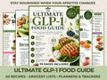 Ultimate GLP-1 Diet Food Guide, 40 Recipes, Meal Plan, Grocery Lists, Planner & Tracker