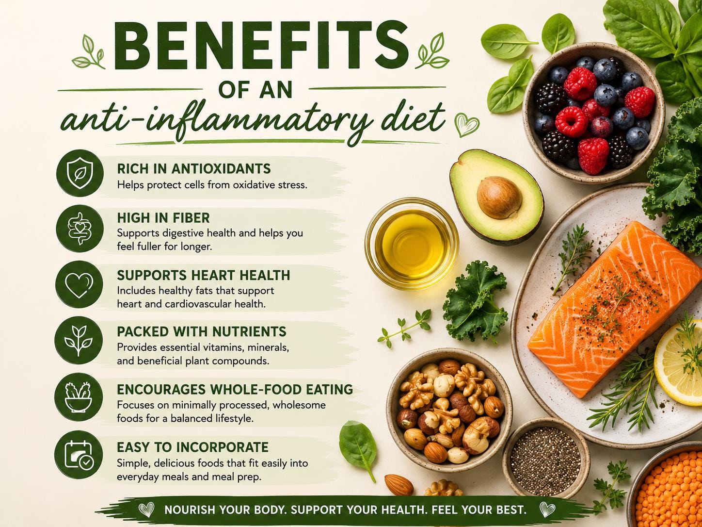 Anti Inflammatory Meal Plan, Anti Inflammatory Meals, 7 Day Printable Diet Plan, Recipes, Grocery & Snack List PDF