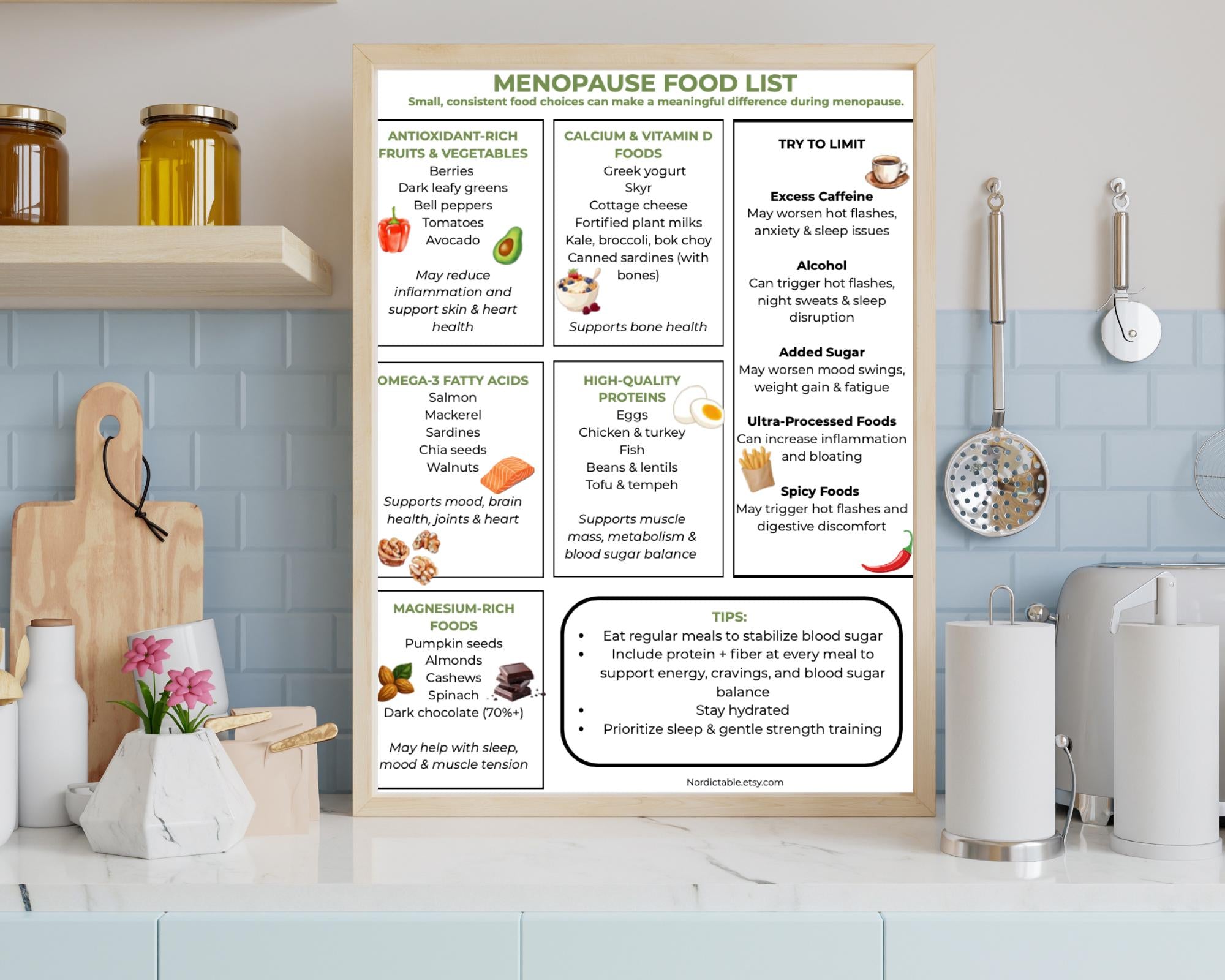 Menopause Food List, What to Eat & Avoid, Hormone Diet Printable