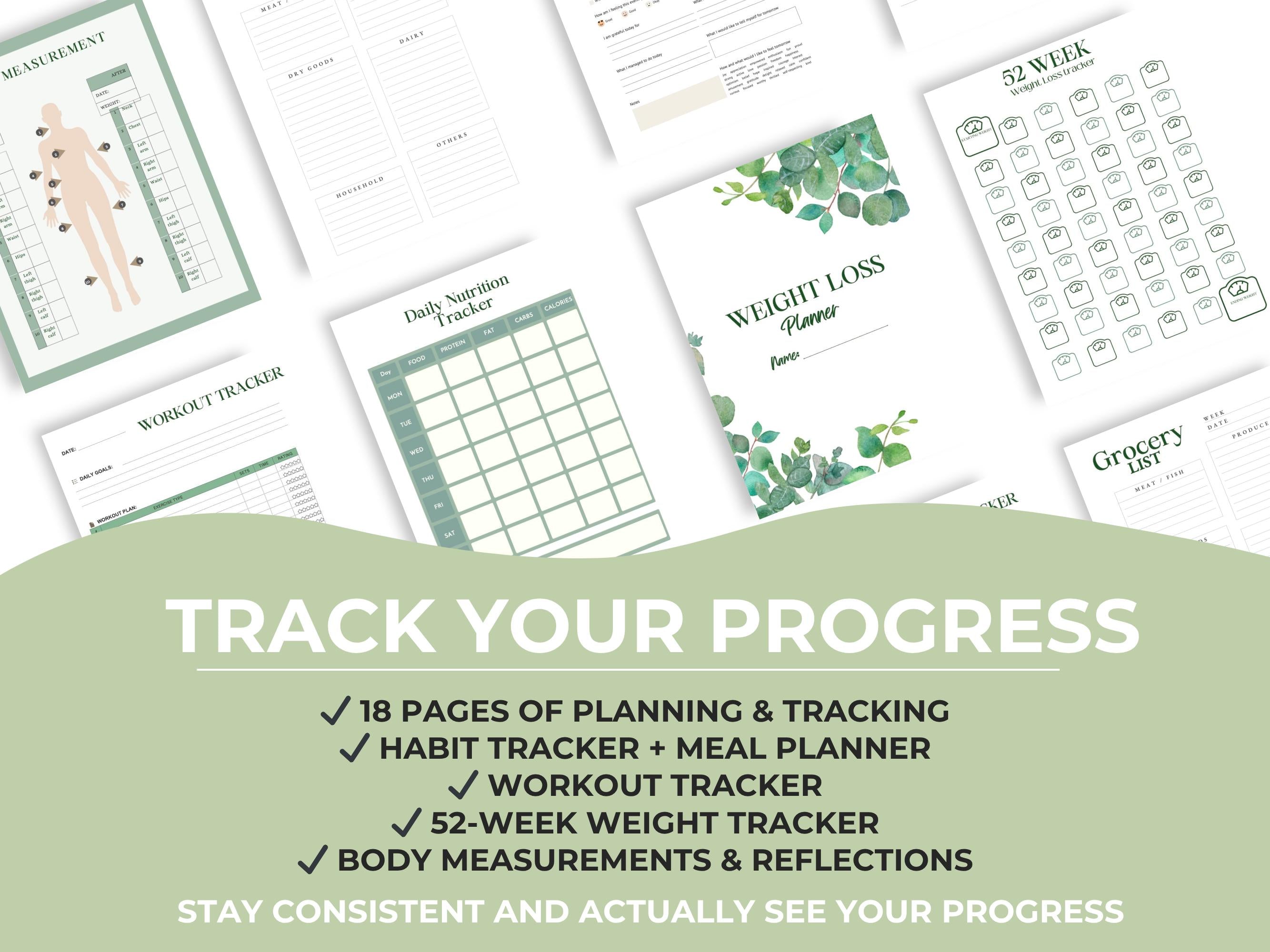 Weight Loss Guide Bundle, High Protein Low Carb Meal Plan, Tracker & Food Lists Printable