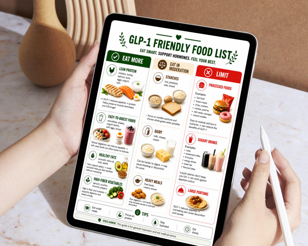 GLP-1 Weight Loss Food List Printable, What to Eat & Avoid on GLP-1