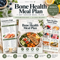 Bone Health Meal Plan, 7 Day Senior Meal Plan, Calcium Rich Diet, 21 Easy Recipes