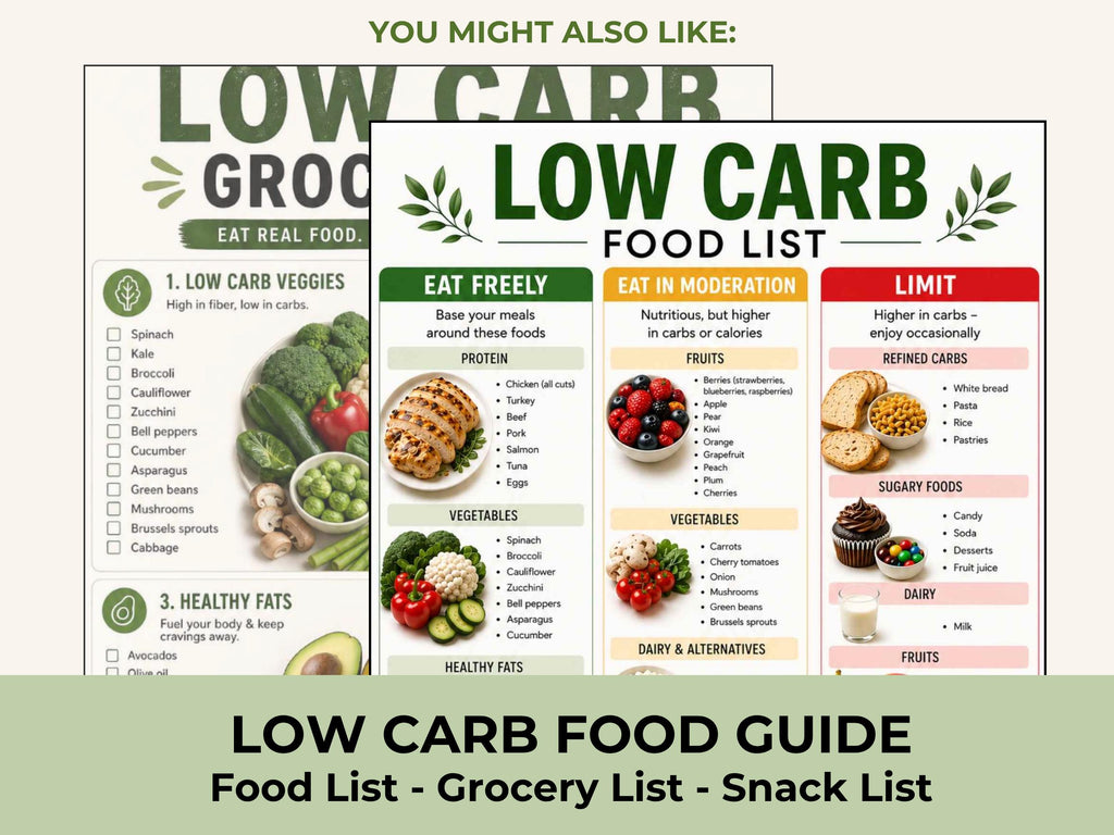 Low Carb Snack List, High Protein Ideas, Keto Friendly (Printable PDF)