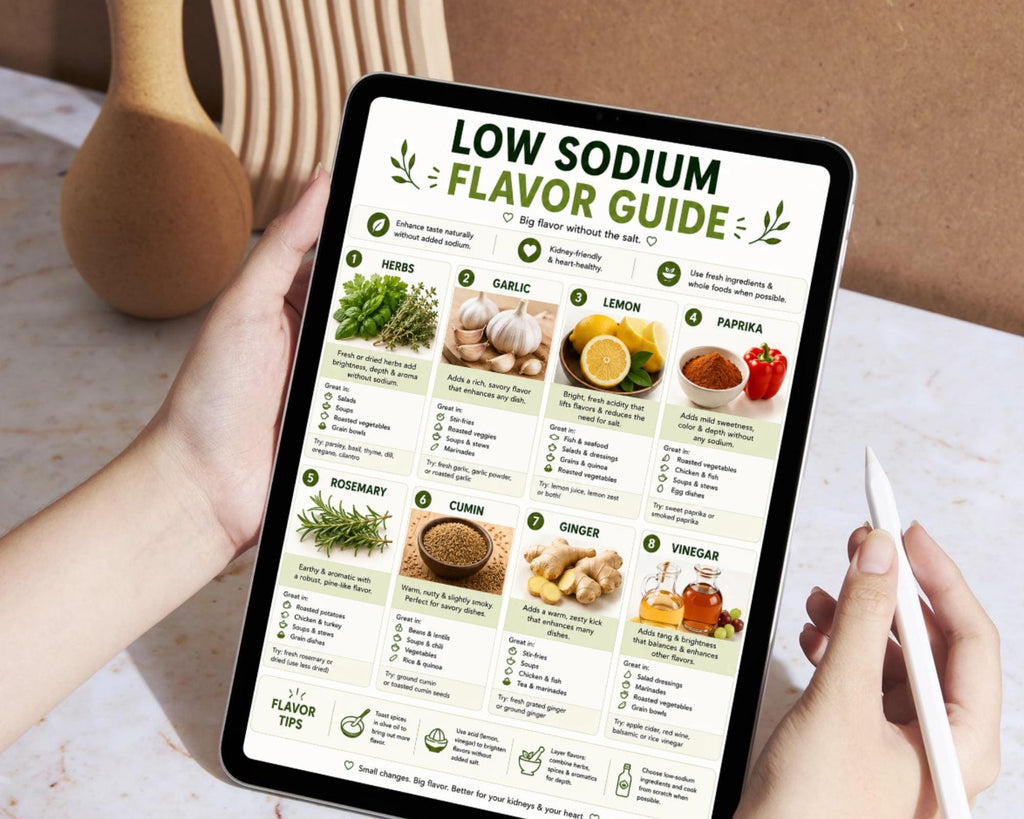 Kidney Friendly Diet Bundle, Renal Diet Food List & Grocery Guide Printable, Kidney Friendly Food Chart, Meal Plan PDF
