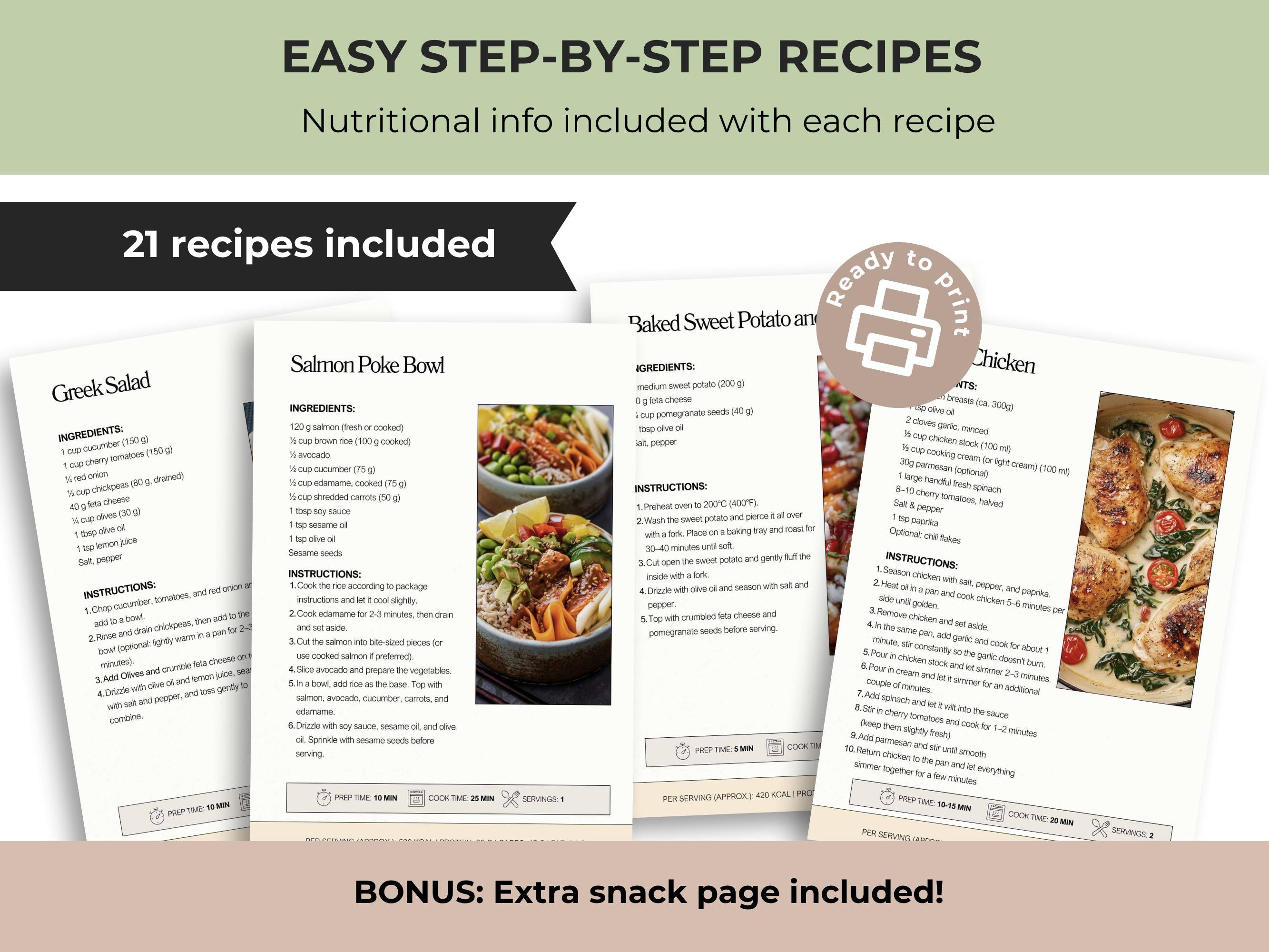 Anti Inflammatory Meal Plan, Anti Inflammatory Meals, 7 Day Printable Diet Plan, Recipes, Grocery & Snack List PDF