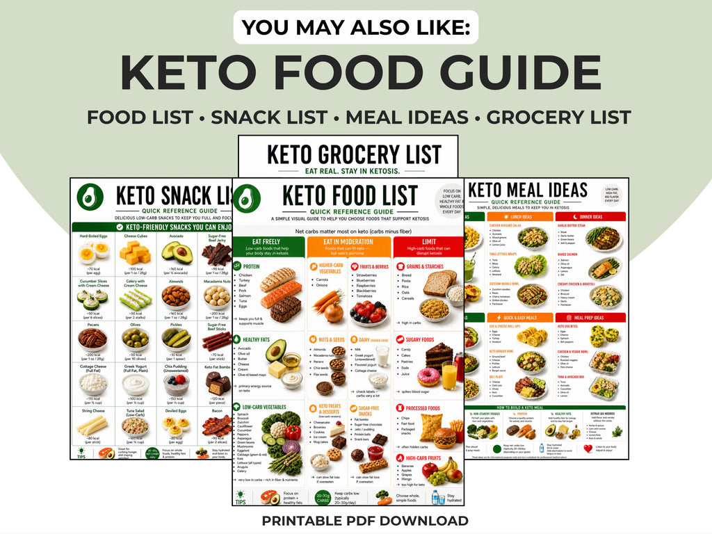 Keto Meal Ideas, Low Carb Meal Inspiration PDF + Keto Tracker