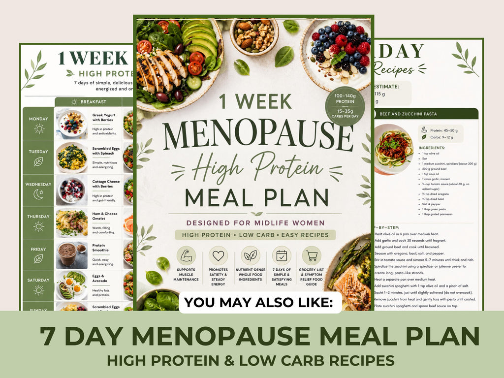 Menopause Grocery Shopping List, Weekly Wellness Tracker, Printable PDF