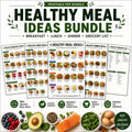 Healthy Meal Ideas Food Lists, Breakfast Lunch Dinner, Grocery List (Printable PDF)