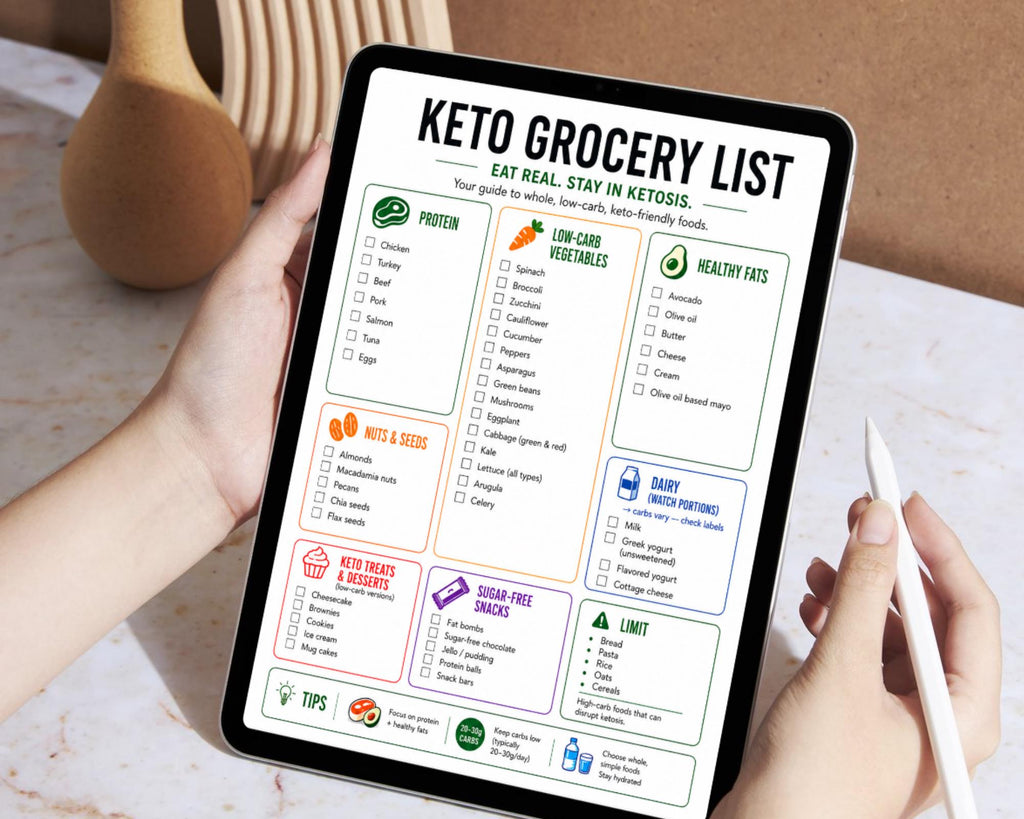 Keto Food Guide, Low Carb Meal Ideas, Snack List & Grocery List