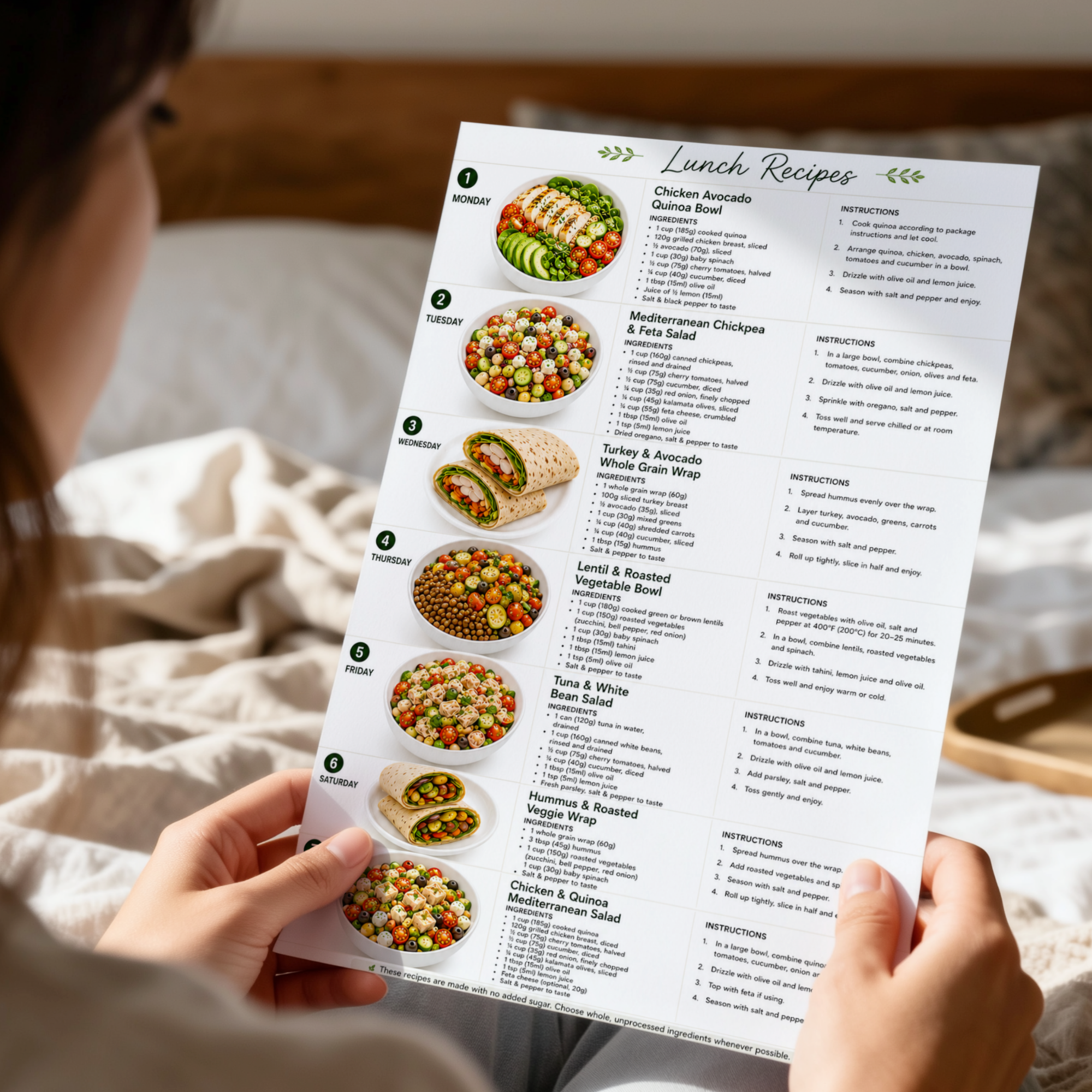 7 Day Low Sugar Meal Plan, 21 Easy Recipes, No Added Sugar (Digital Download)