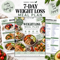 7-Day Weight Loss Meal Plan & Guide, 28 Recipes, Grocery List, Snack List & Meal Tracker